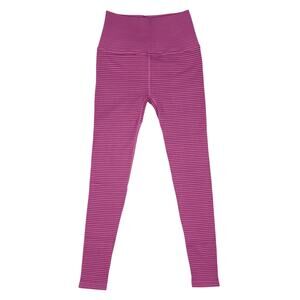 Spiritual Gangster Ananda Leggings Wildberry Purple Stripe Sz XS/S